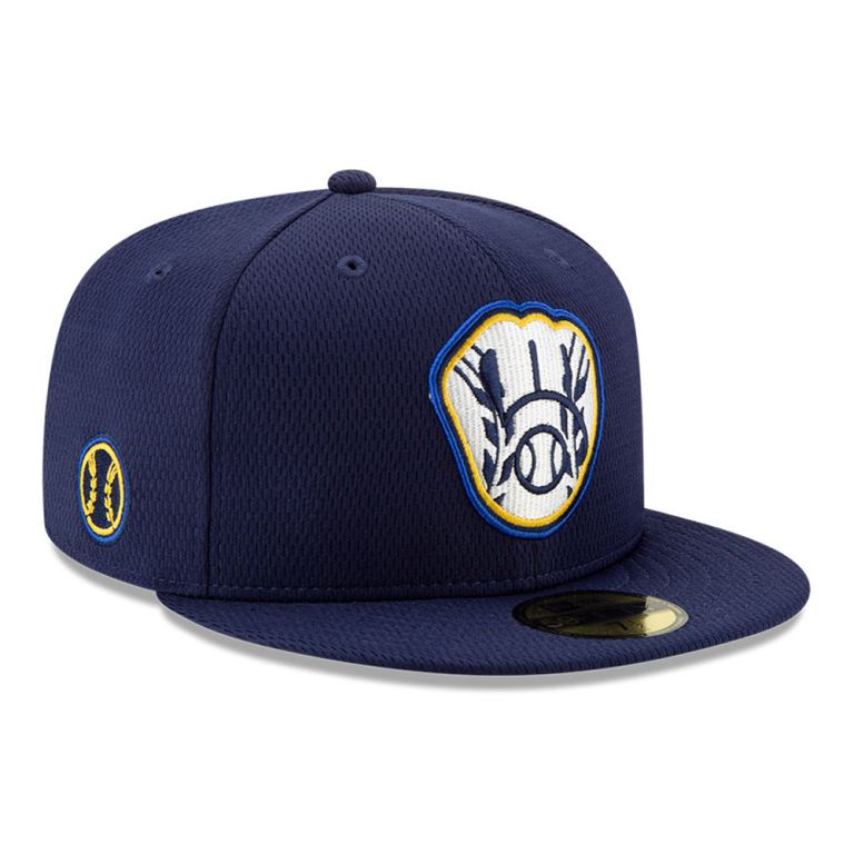 Gorras New Era 59fifty Azules - Milwaukee Brewers Batting Practice 61429RVBA